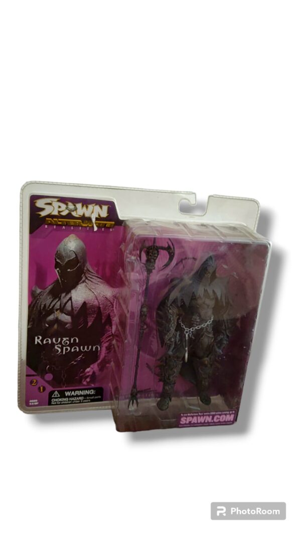 Raven Spawn series 21, Figura de colección vintage de la marca Mcfarlane Toys, Spawn Alternate Realities.