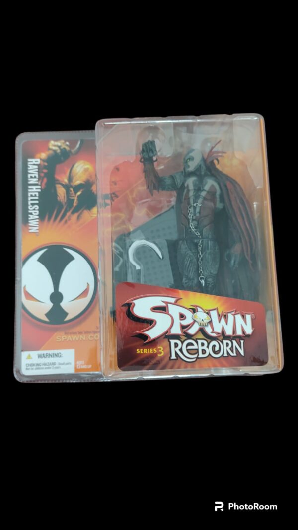 Raven Hellspawn serie 3, figura de colección vintage de la marca Mcfarlane Toys, Spawn Reborn serie 3.