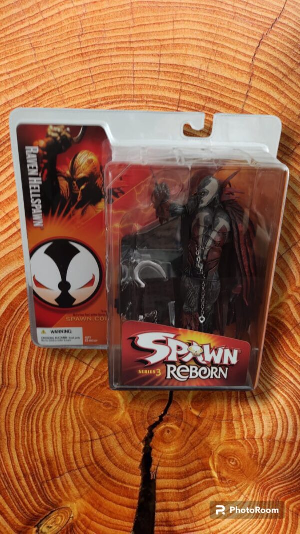 Raven Hellspawn serie 3, figura de colección vintage de la marca Mcfarlane Toys, Spawn Reborn serie 3.