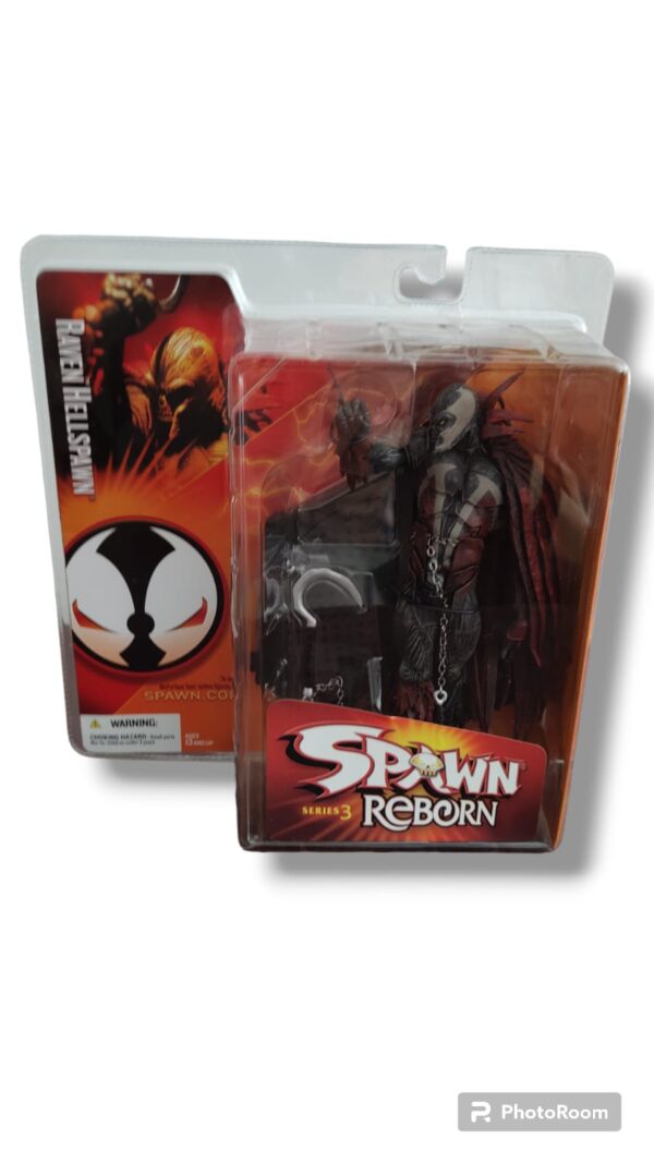 Raven Hellspawn serie 3, figura de colección vintage de la marca Mcfarlane Toys, Spawn Reborn serie 3.