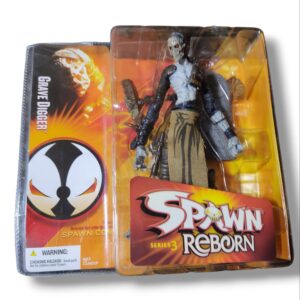 Figura vintage de colección, Grave Digger, Spawn Reborn series 3, marca Mcfarlane Toys.