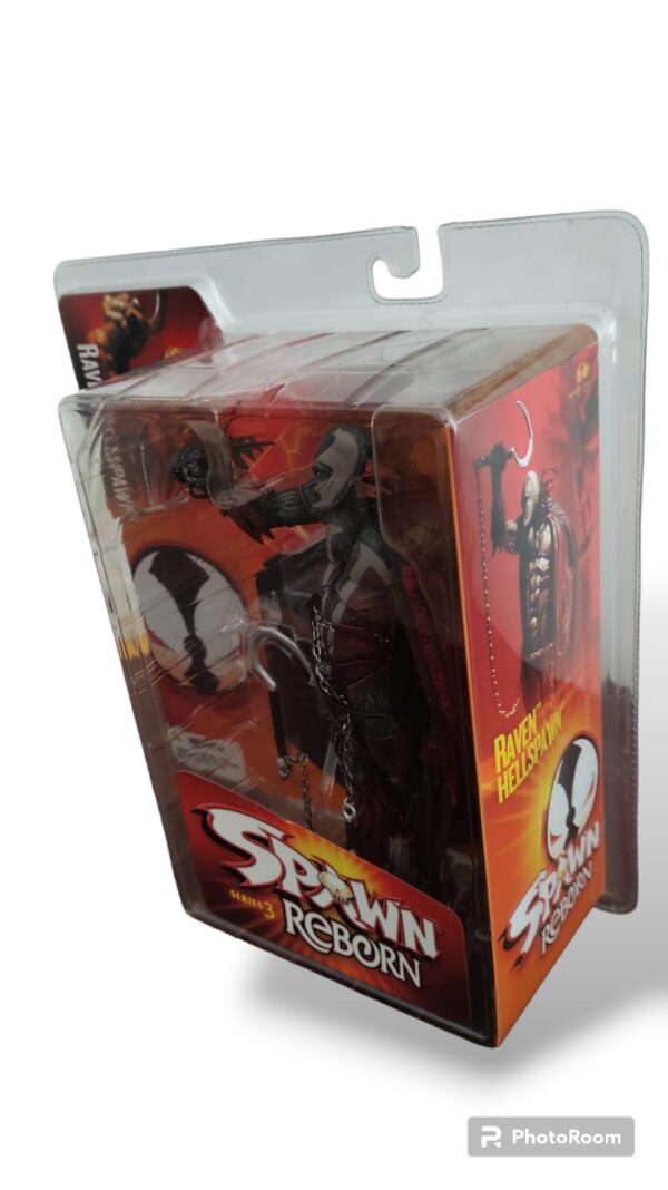 Raven Hellspawn serie 3, figura de colección vintage de la marca Mcfarlane Toys, Spawn Reborn serie 3.