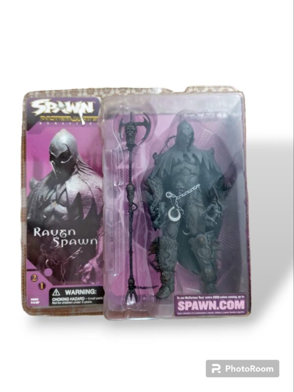 Raven Spawn series 21, Figura de colección vintage de la marca Mcfarlane Toys, Spawn Alternate Realities.