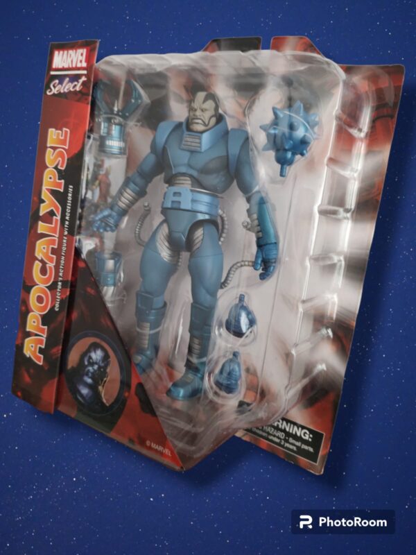 Apocalipsis, figura de colección de la marca Marvel Select, aquel mutante del cómic de los X-Men, considerado uno de los primeros mutantes, con grandes habilidades.