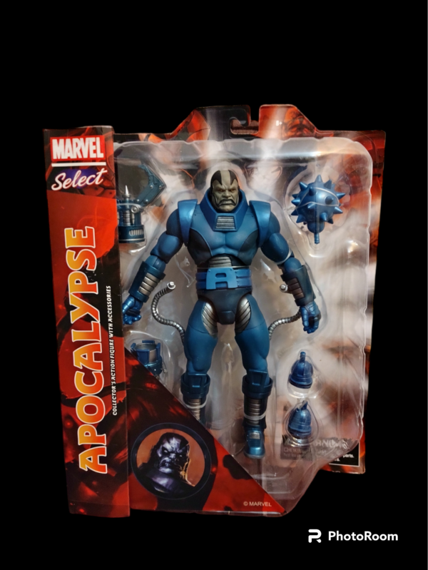 Apocalipsis, figura de colección de la marca Marvel Select, aquel mutante del cómic de los X-Men, considerado uno de los primeros mutantes, con grandes habilidades.