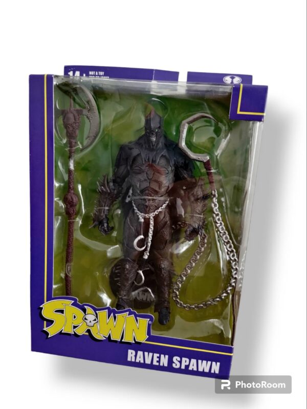 Figura de Raven Spawn de la marca Mcfarlane Toys, nueva versión.