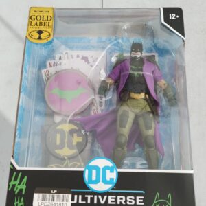 Figura de colección de la marca Mcfarlane Toys, combinación entre Batman y el Joker.