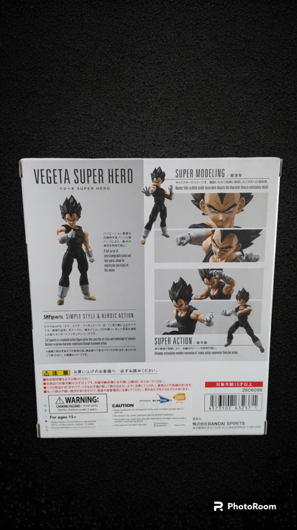 Vegeta super hero, figura de dragon ball super.